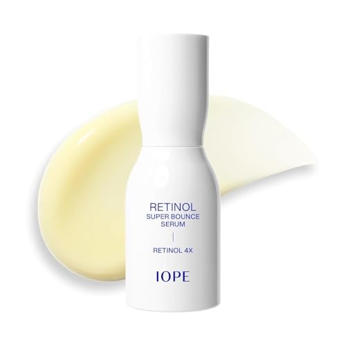 IOPE Retinol Super Bounce Serum | Korean Retinoid Eye Treatment for Anti-Aging, Beginner Friendly, Reduction in Fine Lines & Wrinkles, Firming and Rejuvenating, Daily Glow Routine, 1.69 Fl Oz. (50ml)