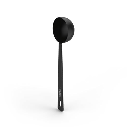XAVAX | Cuchara Medidora Para Café de 14,5cm (Medidor de Café, Acero Inoxidable, Dosificador de Café Molido, Puede Usarse Para Dosoficar Cacao, Té, Marcha, Miel, Azúcar) Color Negro