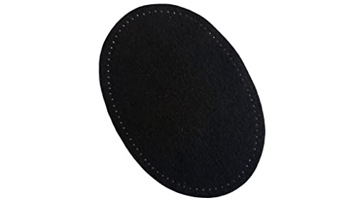 ILC MERCERIE PARADIS Renforts Coudes et Genoux à Coudre Simili-Daim Noir - 14 cm x 9,5 cm (2 pièces) Réparation Customisation (Renfort à Coudre Simili Daim...