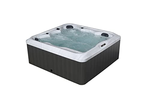 Koosom Jet Hot Tub SPA - 28 Jets Massage Bathtub for 6 Person 80-Inch Square with LED Lights