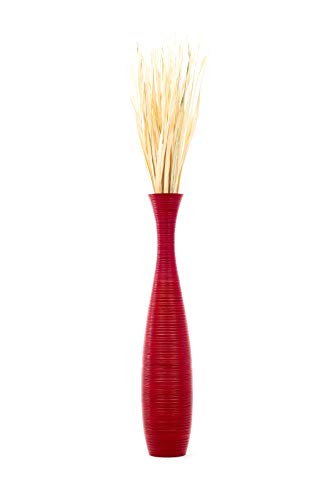 Image of Leewadee Large Floor Vase 41 inches Mango Wood for Pampas Grass, Dried Flowers