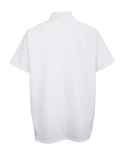 Natural Uniforms Men's Kitchen Basic Cook Shirt Short Sleeve White