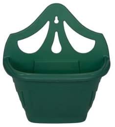 HOMION 31cm Venetian Wall Planter Hanging Basket Flower planter Plastic (GREEN, 6 BASKETS)