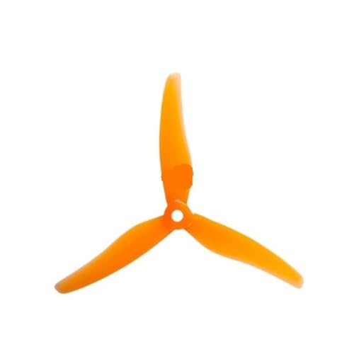 Hélices 51433 à 3 pales 5 pouces orange pour drone de course FPV
