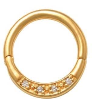 14Kt Solid Gold | Genuine Diamond Septum Ring | Nose Jewelry | Daith Piercing | Wedding Guest | Septum Hoop | Nose Hoops | Septum Clicker #TOP1