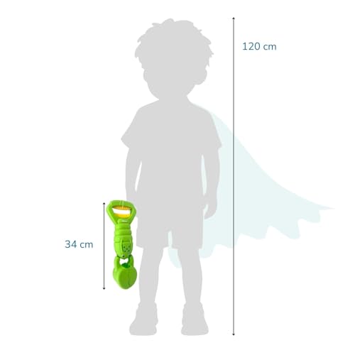 alldoro 60179 Sandgreifer Hummer grün, Robustes Sandspielzeug für Kinder, Sandkasten-Krabbe, leicht & einhändig bedienbar, 34 cm