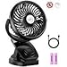 Clip On Fan for Baby Stroller, 4400mah Rechargeable Battery Operated Fans for Car Desk Bed Home Office Camping Traveling Gym, Quiet