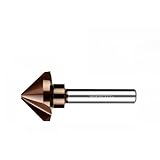 Eiuuioj 面取り工具 高速度鋼面取りドリル コーティング面取り工具 三刃コバルト面取り工具 90度バリ取り皿穴 皿穴面取りドリル (40mm)