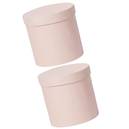 Zerodeko Lot De 2 Boîtes À Fleurs Rondes En Carton Avec Couvercle 5.5 Pouces Pour Composition Cadeau Anniversaire Et Demande En Mariage