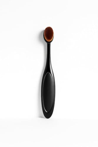 Image of Sedell Paris SilkGlide Tooth-Type Makeup Blending Brush - Ergonomic Oval Design for Effortless Buffing and Smooth, Airbrushed Coverage