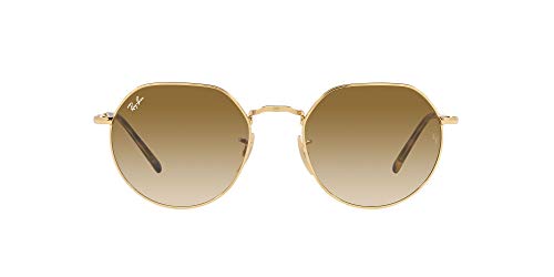 Ray-Ban Lunettes de soleil unisexes Rb3565 Jack, Dégradé marron/transparent, 55 mm