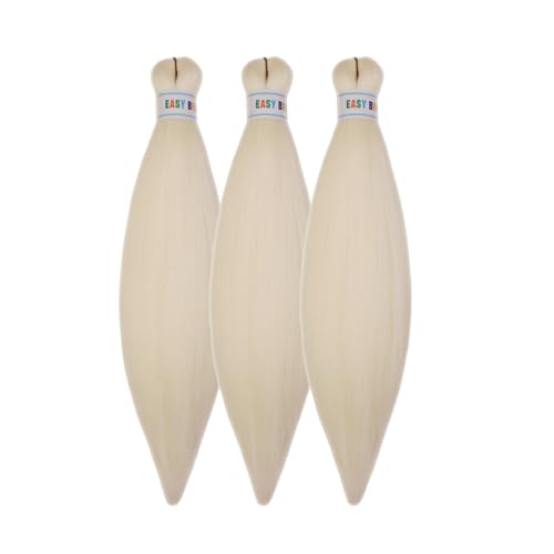 Platinum Blonde Braiding Hair Pre Stretched 16 Inch for Knotless