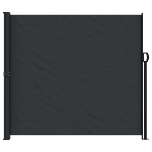 Store latéral extensible noir pour protéger le jardin du vent - 3