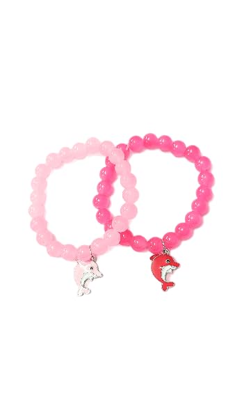 Bracelete for Women and Girls Stylish Hanging Charms Dolphine with Italian Crystal Beaded Elastic Base Combo of 2 Bracelete (B0D73Z3NYH) Amazon Price History, Amazon Price Tracker