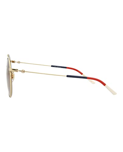 Gucci Round/Oval Sunglasses Gold Gold Brown Luxury Eyewear Made In Italy Metal Frame Designer Fashion for Everyday Luxury3