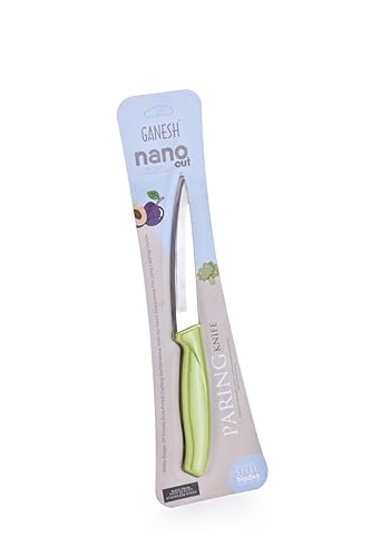 Image of Ganesh Nano Cut Paring Knife Stainless Steel Kitchen Knife Set for Vegetable & Meat Cutting Knife Kitchen Knife Vegetable Knives Stainless Steel Kitchen Knives - Color May Vary