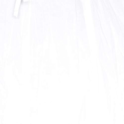 Image of Sttoffa Women Solid Color Maxi Plain Cotton Full Length White Skirt 40 inch Long Cotton Long Skirt