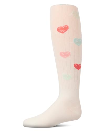 MeMoi Girls' Multi Heart Graffiti Cotton Tights3