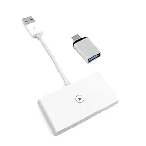 Wireless CarPlay Adapter, for Wireless Control Plug & Play Fit for Cars from 2015 & iPhone, Apple Carplay Wireless Adapter Convert Wired to Wireless CarPlay USB Dongle, White