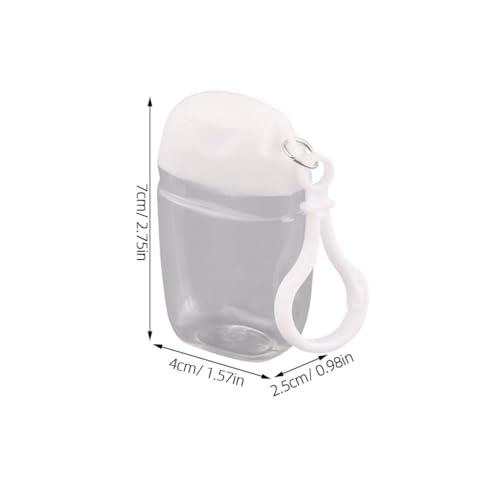 FRCOLOR 18 Pack Travel Size Bottles with Keychain 30ml Clear Refillable Mini Sample Bottles Leakproof Petg Lotion Containers Essentials for Backpack2