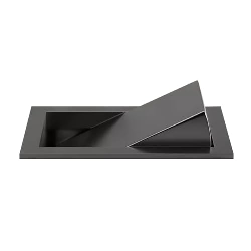 Stainless Steel Swing Lid Waste Chute Cover for Countertop Trash Bins, Durable Flap Design for Easy Disposal, Stylish & Functional Kitchen Accessory