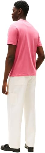 Tommy Hilfiger Camiseta de Manga Corta Hombre Seasonal Solid tee con Cuello Redondo, Rosa (Vintage Rosy), M