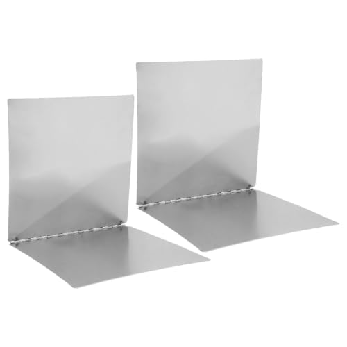 Operitacx 2 Protectores antisalpicaduras de Aceite para Cocina, Acero Inoxidable: Protector antisalpicaduras de Grasa para Estufa - Deflector Plegable de 2 Paneles, Resistente al Calor y al Aceite