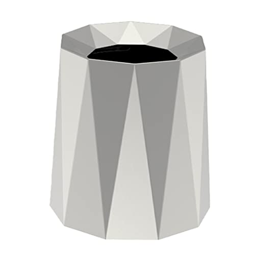Cubo de basura redondo de plástico de 12L para baño y cocina