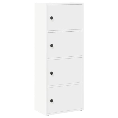 vidaXL Bibliothèque Blanc 40x24x102 cm Bois d'ingénierie, étagère à Livres, Support de Rangement, Support à Livres, Armoire de Rangement
