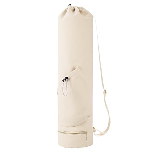 Newsones ヨガマットケース ヨガバッグ ヨガマットバッグ 収納 大きめ 大容量 かわいい おしゃれ 防水 ベージュ 1枚目