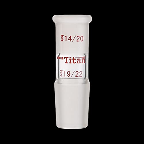 Adamas-Beta Glass Reducing Connecting Adapter from 14/20 Outer to 19/22 Inner Glass Joint Lab Glassware
