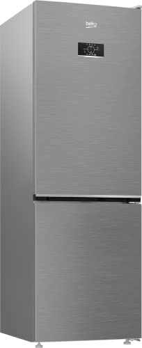 BEKO - B3RCNA344HXB - Frigorifero Combi 1.80cm, Classe E, Total NF, Display Touch, Metal look, AeroFlow, Harvestfresh, Allarme porta aperta, porta reversibile, 37dBA, LxAxP: 59,5x179,6x63,5