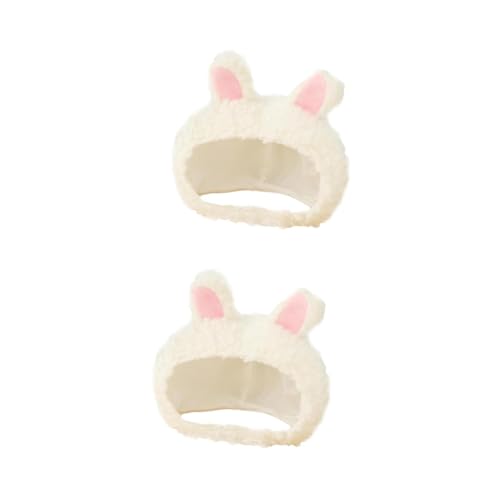 Sombrero de peluche suave estilo gorro de animal con orejas de conejo