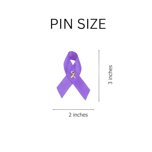 Image of 1 /2 /5 /10 /25 /50 /100pcs Satin Awareness Ribbon Pins (Pick your color), for Cancer & Disease Awareness, Bulk Quantities for Fundraising, Events, Gift Giving