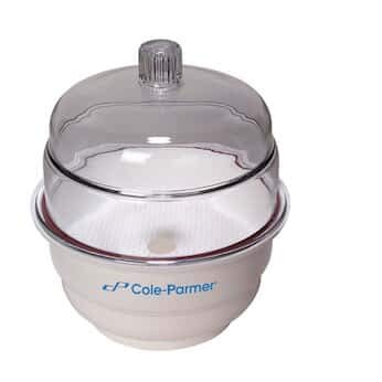 Cole-Parmer Desiccator, PP/PC/Neoprene, 8" Dia
