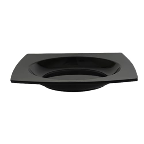 63010BK Pasta Bowl, 22 oz., 10-1/2" x 1-3/8" deep, Square, Break-Resistant, Dishwasher Safe, BPA Free, Melamine, Classic, Black, NSF, Pack of 12
