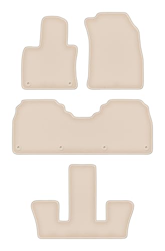 Tapis de sol en velours Fortuna pour Hongqi E-HS9 7 places auto beige 2020