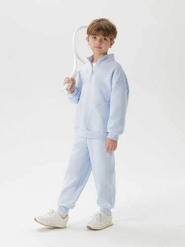 marc & janie Boys Half Zip Stand-Up Neck Sports Sweatshirt Long Sleeve Soft Shirts Tops 2500302