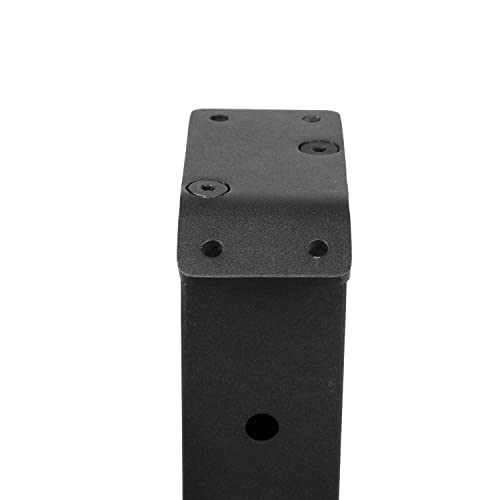 Senmit Cable Railing Post - Stainless Steel Square Fence Post for Deck Cable Railing System, Flat top Down to Stair Post 36"x2"x2" Pre-Drilled, Matte Black