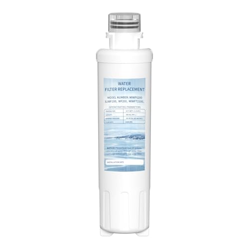 MIWF6200 Twist-in Water Filter Cartridge Compatible with Midea MRS26D5AST MF-2008-R2 Sharp SJWF200 SJG2254FS Thor Kitchen WF200 Zline MIWFT2100 RFM-W-36 Models 200 Gallon 1 Pack