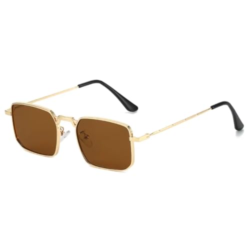 Lunettes de soleil en métal pour femme style punk verres dégradés