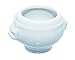 Mini Porcelain Soup Tureen (Case of 36), PacknWood - Small White Soup Mug Bowls with Lion Head Design (2.6 oz, 2.5