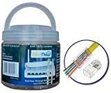 Internet Network Connector (100pieces RJ45 CAT6 end-Pass-Through one Piece Ethernet Modular Plug)