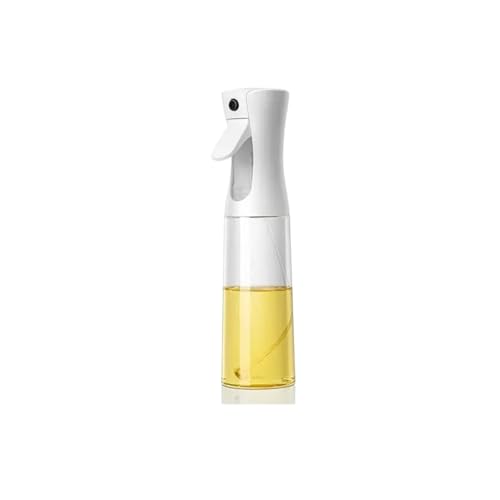 DMWLZHO Botella pulverizadora de aceite de cocina con acción de presión — 19×5×9 cm, for aceite de oliva, salsa de soja y cocina saludable(White-220ML)