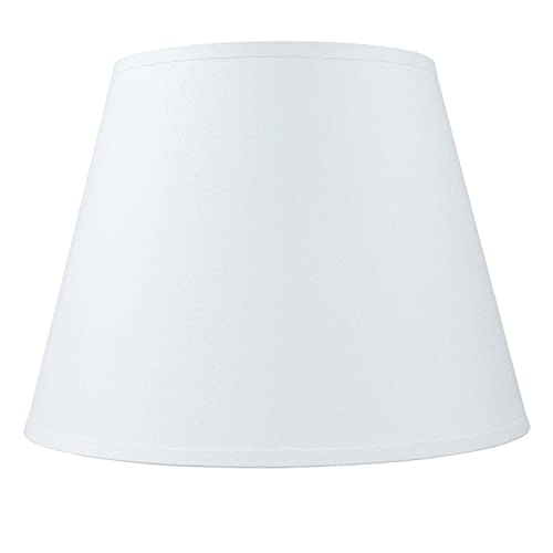 Paralume in tessuto per lampada da tavolo E14 Ø 25 cm H: 18 cm Lampada da tavolo con paralume conico in tessuto bianco