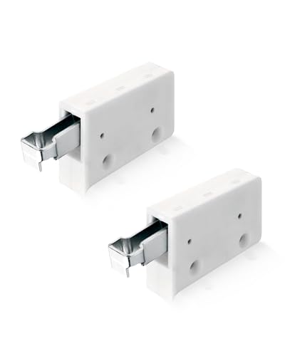 Gedotec Schrankaufhänger Oberschrank Schrank-Aufhängung weiß | Schrankhalter zum Schrauben | Tragkraft 150 kg | Stahl verzinkt | Halterung für Hänge-Schränke | 2 Stück - Aufhänger für Küchenschränke