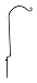 Panacea 89436 Forged Curved Hook, Black, 36-Inch