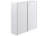 Marque Amazon - Movian - Armoire 2 portes coulissantes Kolva Modern, 61 x 180 x 197, Blanc