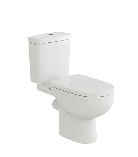 VeeBath Compakt White Push Button Flush Close...