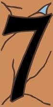 3" x 6" Ceramic Tile Address House Number Terra Cotta #7 SEVEN